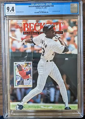 MICHAEL JORDAN Joe Carter CGC 9.4 BECKETT BASEBALL CARD MONTHLY #109 04/94 • $365