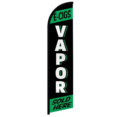 E-Cig Vapor Sold Here Full Curve Windless Swooper Flag Smoke Shop GRN • $18.95