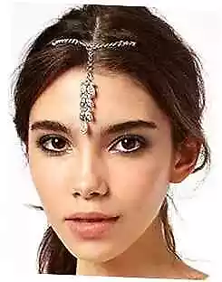  Women Forehead Jewelry Bride Crystal Drop Forehead Chain Hair Pin Bohemia  • $15.15