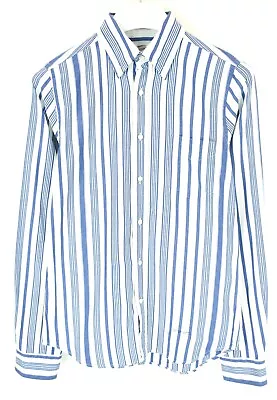 £29.99 • Buy GANT Rugger Shirt Men's SMALL Pinstriped Button-Down Logo