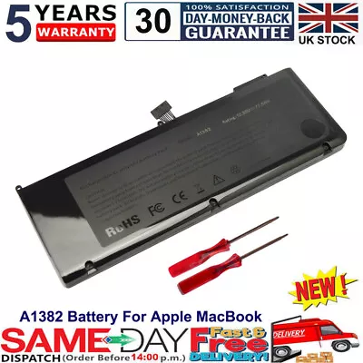 Battery For Apple MacBook Pro 15  Unibody A1286 2011-2012 Type A1382 77.5Wh • £23.35