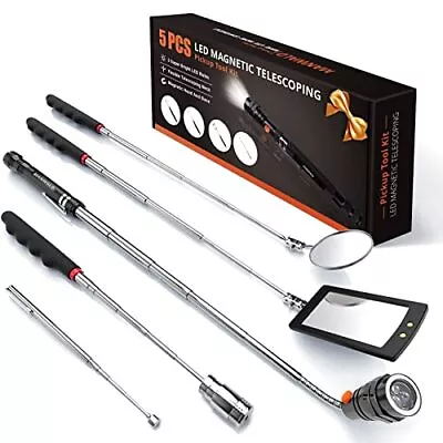 Gifts For Men Telescoping Magnetic Pickup Tool Set With 1 & 15 Lb Pick Up Sticks • $31.43
