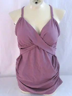 Pink Blush Maternity Tankini Swimsuit Twist Top Womens Sz XL Bathing Suit • $16