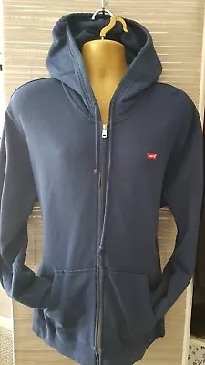 Levis Blue Full Zip Sweatshirt Hoodie Pockets XL Ch 52 • £1.99