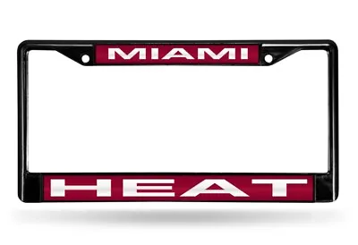 Miami Heat NBA Black Metal Laser Cut License Plate Frame • $24.99