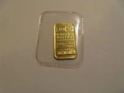 1 Gram JM Johnson Matthey 9999 Gold Bullion Bar Serial 5309 - Sealed • $175