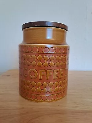 Hornsea Saffron 6in Coffee Jar -Retro 70s John Clappison -Wooden Lid • £8.95