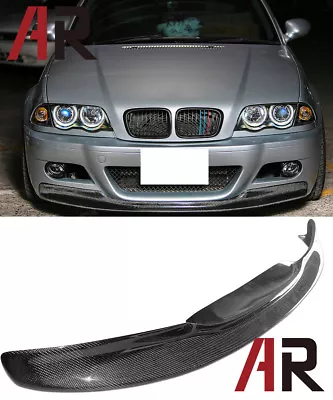 CSL Style Carbon Fiber Front Bumper Spoiler Lip For BMW 2001-2006 E46 M3 Only • $349.95