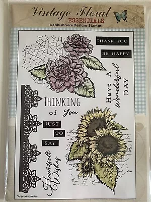 £9.49 • Buy Vintage Floral Essentials Stamp Set - By Debbi Moore Designs