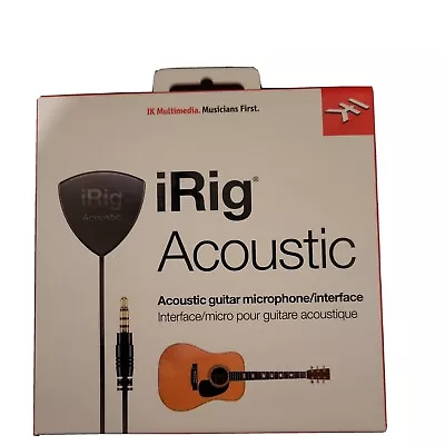 IK Multimedia IRig Acoustic Interface For IPhone/iPad/IOS/Mac/Smartphone New • $52.99