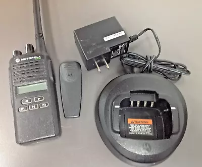 Motorola CP185 VHF 16 CH Antenna Charger Power Belt Clip Programmed • $170