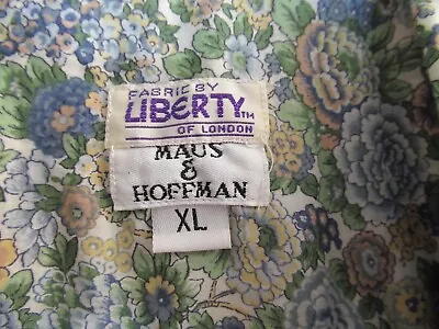 Vintage Maus & Hoffman Liberty Of London Floral Shirt Mens Sz XL USA • $34