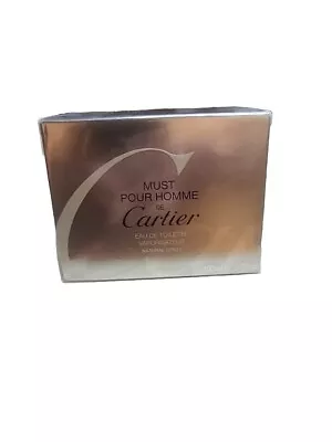 Cartier Must Pour Homme EDT Natural Spray 3.3 Oz / 100 Mls NEW SEALED • $220