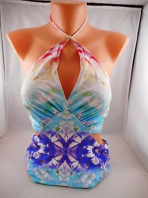 NWT Womens 6 Shore Road By Pooja Floral Monokini Sz Large Sexy • $64.79