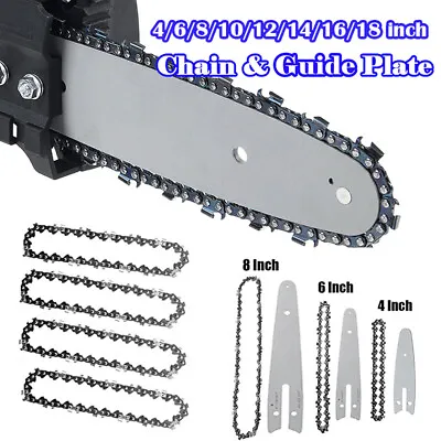 4/6/8/10/12/16Inch Chainsaw Saw Chain Blade Guide Parts Replacement 1/4  3/8  LP • £5.99