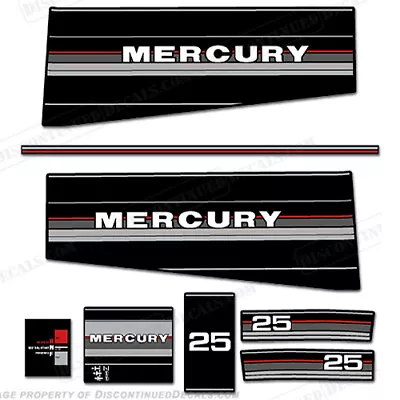 Fits Mercury 1989 25HP Outboard Engine Decals • $69.95