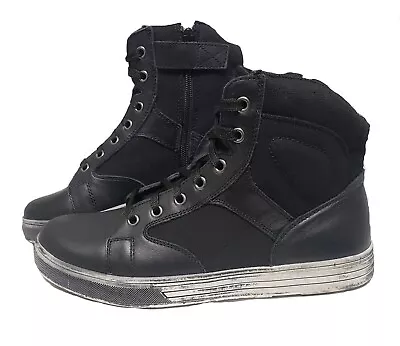 Altimate Mens Urban Motorcycle Sneaker Short Riding Shoe With Easy Zipper Entry • $89.95