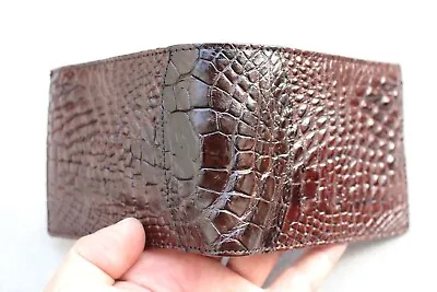 Genuine Alligator Crocodile Leather SKIN Men's Money Clip WALLET Brown  • $39.90