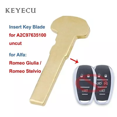 2PCS/LOT Uncut Emergency Insert Key Blade For Alfa Romeo Giulia Stelvio 2016 • $28.44