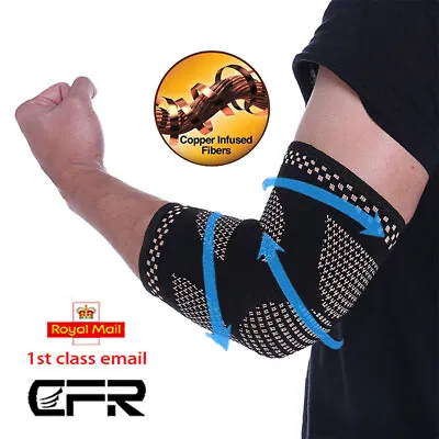 Magnetic Elbow Support Brace Arthritis Bandage Tennis Arm Sleeve Wrap Strap HT • £16.69