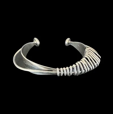 Ed Wiener Sterling Silver Modernist Cuff Bracelet Circa 1954 RARE • $1995