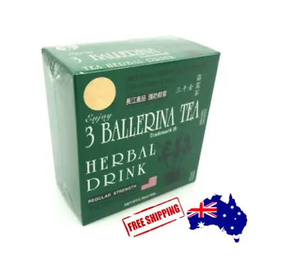 3 BALLERINA TEA Weight Loss Slim Herbal Drink REGULAR STRENGTH  30 Tea Bags • $13.99
