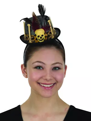 Womens Mini Witch Doctor Top Hat Headband Voodoo Cap Halloween Costume Accessory • $6.47