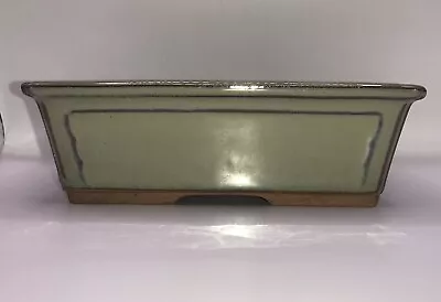 Mizutani Japan Bonsai  Pot Glossy Green Vintage Used  No Chips & Beautiful! • $30