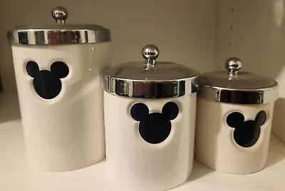 Disney 3 Piece Canister Set - Kitchen Or Bath (One Does Have Cracks) • $35