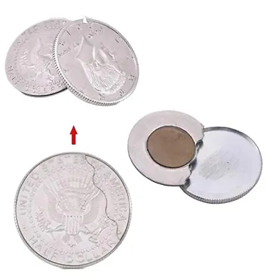 Magic Trick Gimmick Half Dollar Magnetic Flipper Coin Close Up Magician Tool T11 • $14.95