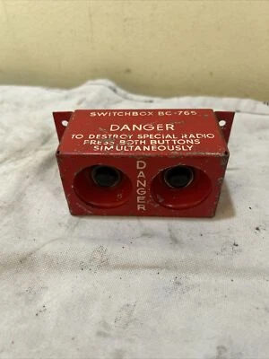 £99.99 • Buy WW2 Era?Military Aircraft? Switchbox BC-765 Danger Destroy Special Radio Buttons