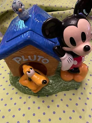 Mickey Mouse Pluto Doghouse Talking Cookie Treat Jar In Box Tested Never Used • $75