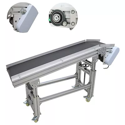 59 L 110V Electric Plane Ramp Conveyor Machine Double Baffle 110V Height Adjust • $1128.94