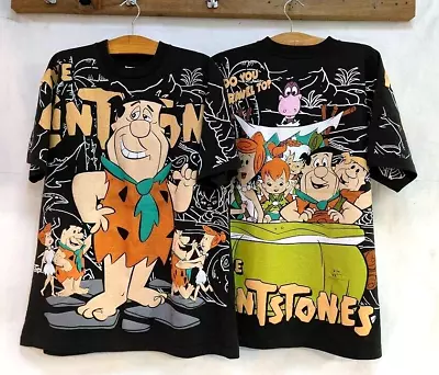 Vintage Flintstones Shirt L Cartoon Network OVP TV Show Powerpuff Girls Jetsons • $89