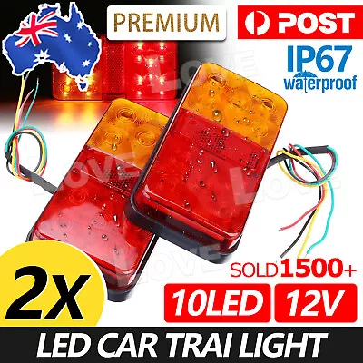 LED TRAILER TAIL LIGHTS TRUCK CARAVAN UTE BOAT LIGHT SCREW Waterproof IP67 ADR • $12.95