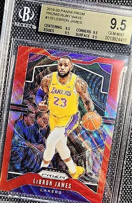 Lebron James 2019 Panini Prizm Red Ruby Wave Bgs 9.5 Gem *pristine New Rare* • $129.95