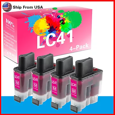 4PK LC41 LC-41 Magenta Ink Cartridge For MFC-5440CN DCP-340CW MFC-210C Printer • $5.99
