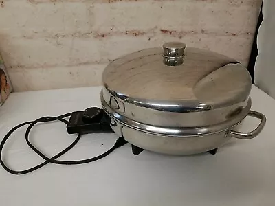 Electric Skillet Fry Pan 12   Farberware #344A Stainless Steel  • $25