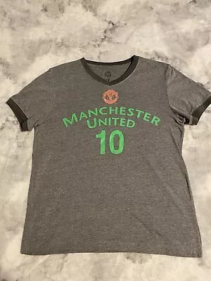 Wayne Rooney #10 ~ Manchester United T-shirt ~ Gray ~ Size: Medium ~ Unisex  • $12.99