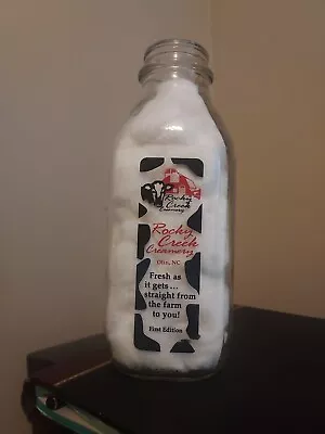 Vintage Milk Bottle - Rocky Creek Creamery-Olin NC- 1 Quart • $3.79