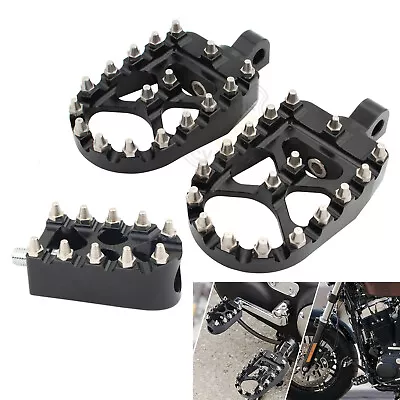 Wide MX Foot Pegs Shift Shifter Peg For Harley Softail Touring Sportster Bobber  • $39.86