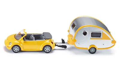 £10.99 • Buy Siku 1629 VW Beetle With Trailer Caravan 1:87 Scale Car & Caravan Toy Caravans