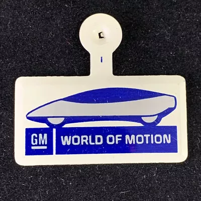 Disney World Fold Down Badge Epcot World Of Motion GM Clip-on Pin Button Vintage • $9.99