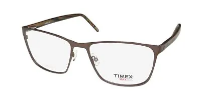 New Timex L068 Eyeglass Frame Full-rim Titanium Brown Mens Oversized Br • $49.95