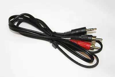 3.5mm Jack To 2 X RCA Cable AUX Twin Phono Headphone Mini Stereo Audio Lead Gold • £2.48