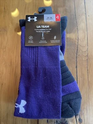 $12.99 • Buy UNDER ARMOUR Unisex Soccer Team Socks Purple Cushioned Over-The-Calf 1367822 NWT