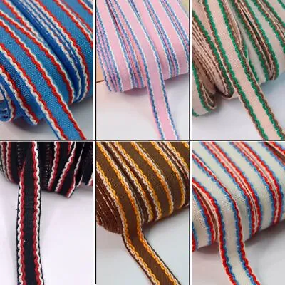 Stitched Edge Braid Cotton Tape | 15mm X 5m | Craft Sewing • £3