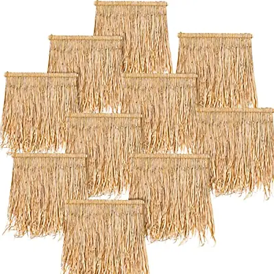 $95.44 • Buy 10 Pcs 22x20 Inches Natural Mexican Straw Roof Tiki Thatch Roof Duck Blind Grass