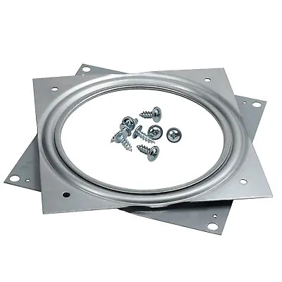 Sq 6  Steel Lazy Susan Swivel Turntable Plate W/ Ball Bearings 500Lbs Capacity • $12.57