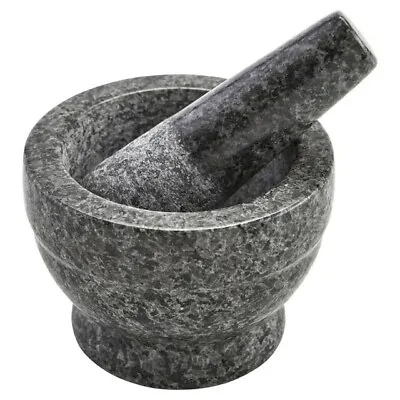 Imusa 3.75 Inch Mini Polished Granite Mortar And Pestle For Grinding And Crushin • $15.99